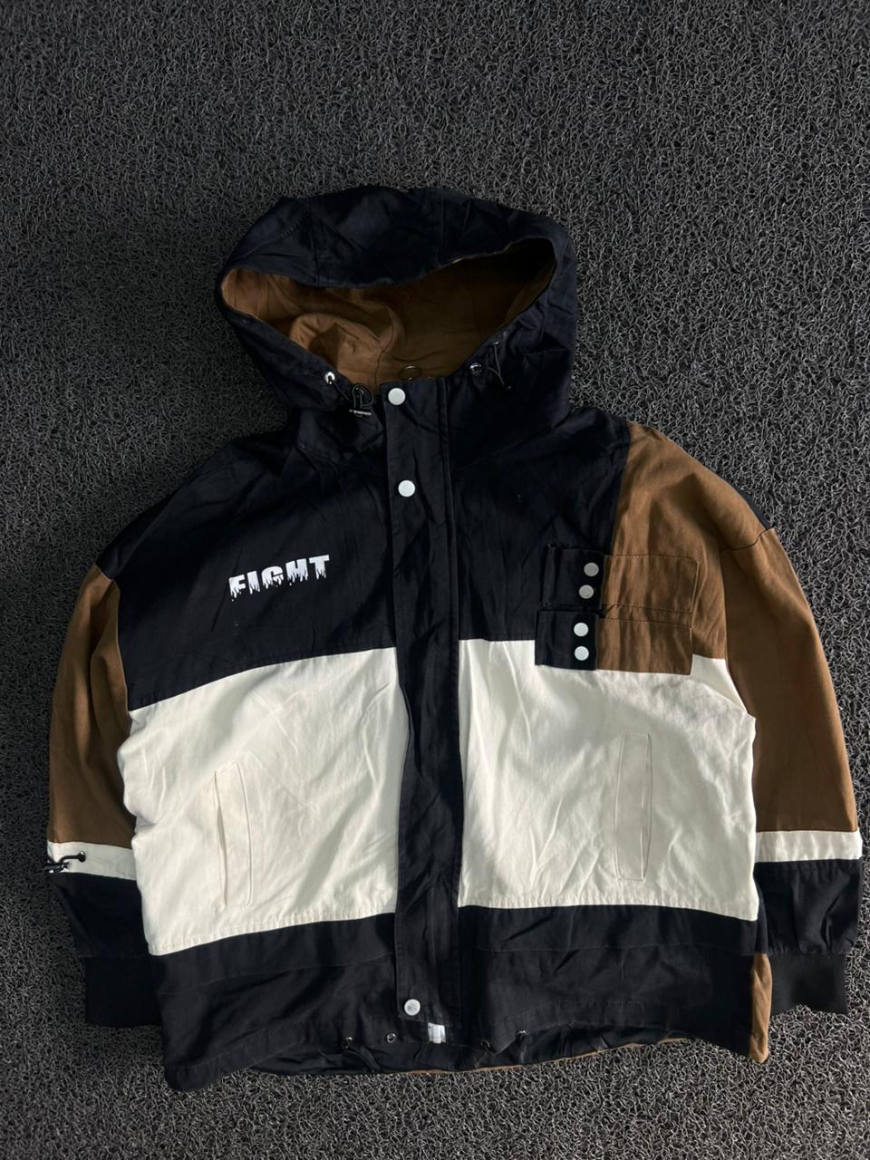 Colorblock Hooded Windbreaker Jacket – Lightweight Casual Zip-Up Outerwear