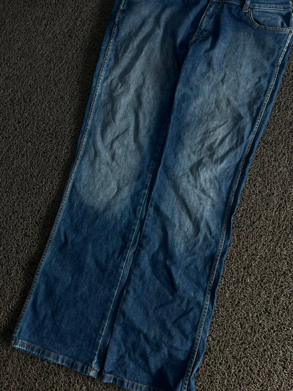 Wrangler Dark Wash Straight Leg Thrift Jeans