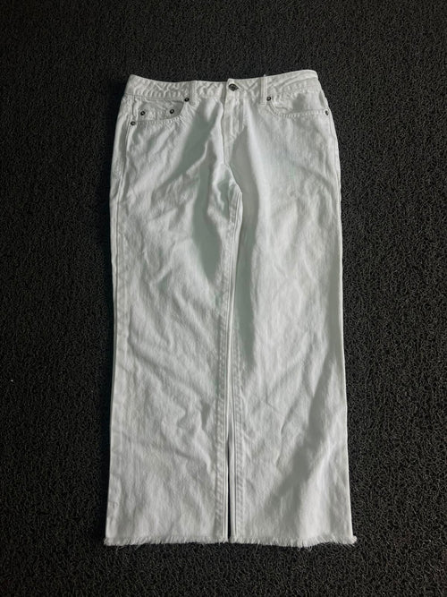 White Straight Leg Denim Jeans – Classic High Waist Fit
