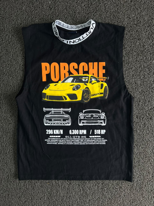Porsche 911 GT3 RS Graphic Sleeveless Muscle Tee