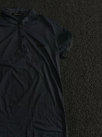 Striped Button-Down Collar Polo T-Shirt