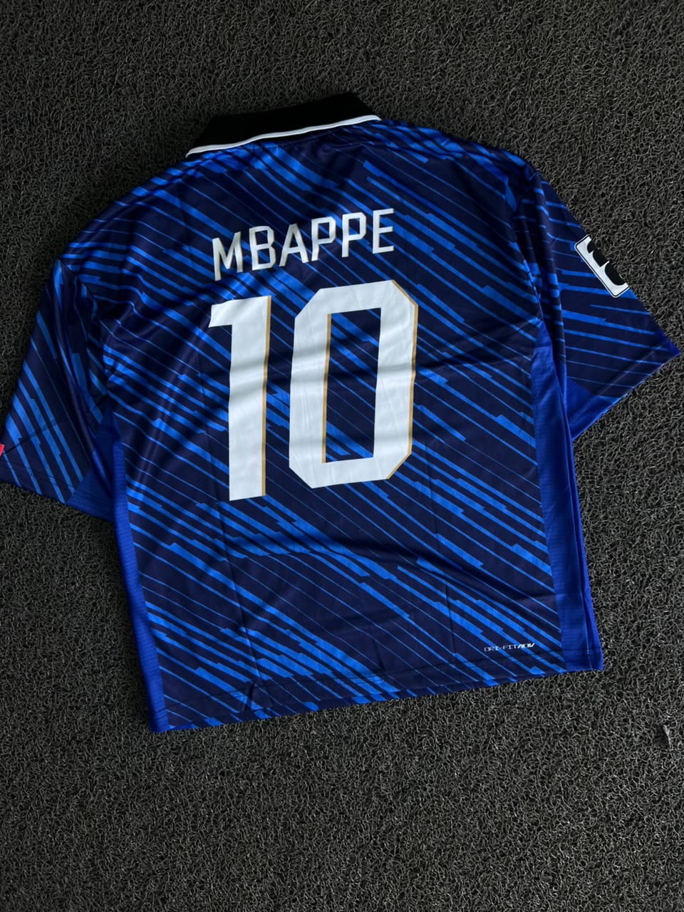 Nike France #10 Mbappé Blue Home Football Jersey – Five Sleeve Collared Edition