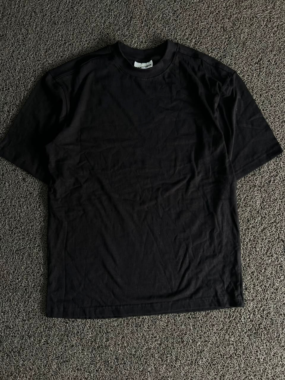 Saint Louis Plain Black Crew Neck T-Shirt