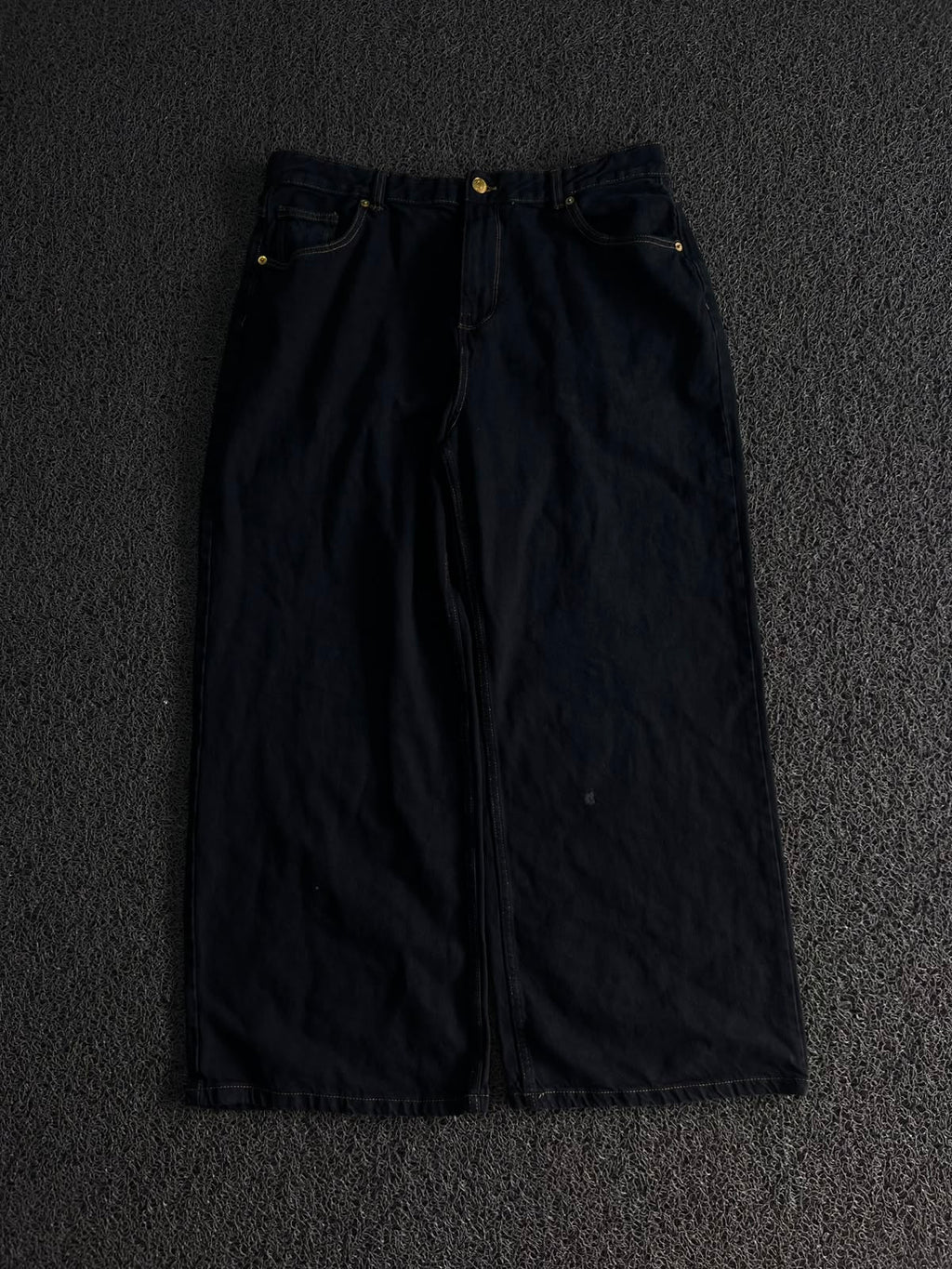 Thrifted Black Wide-Leg Denim Jeans