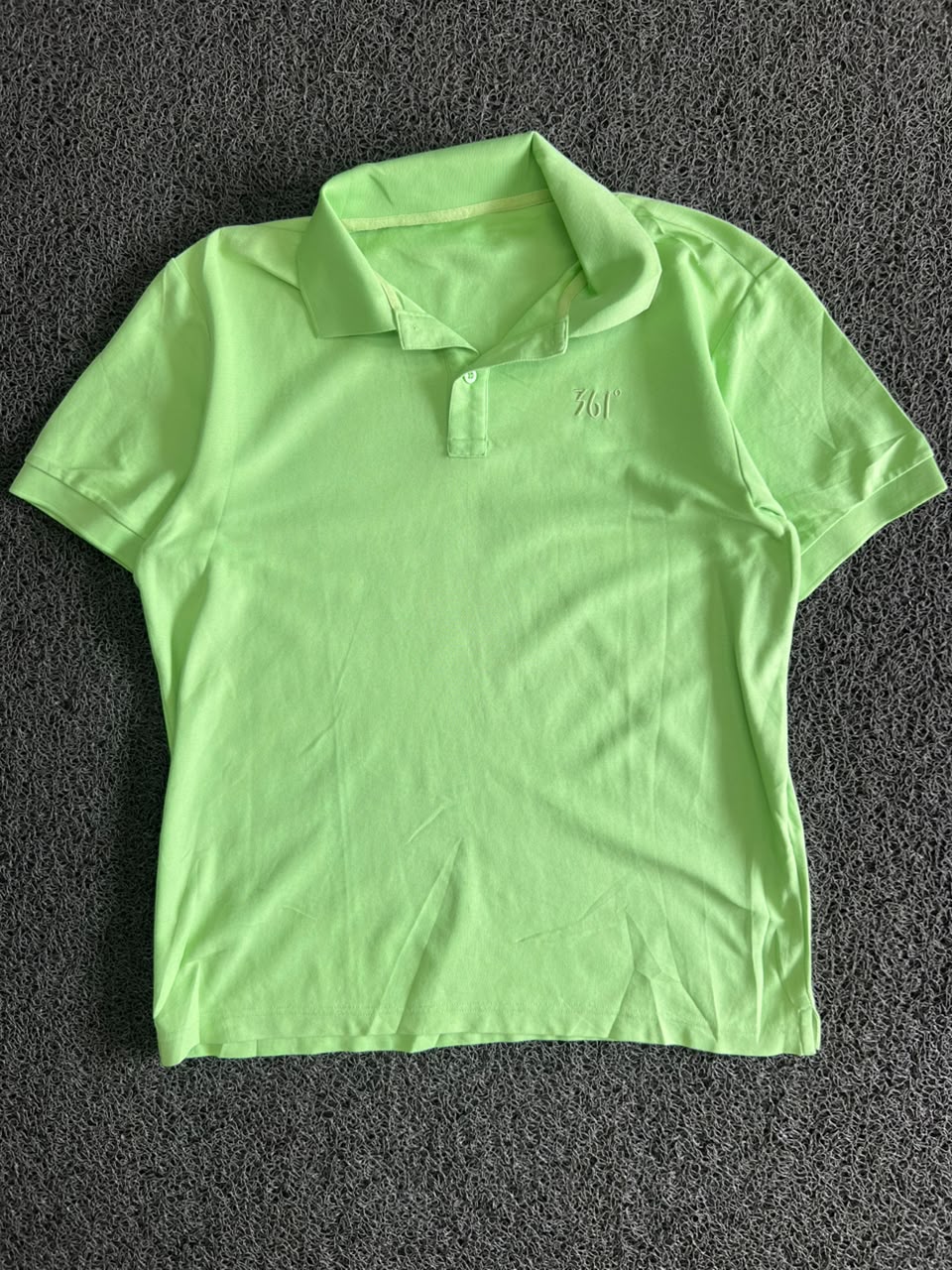 Men’s Neon Green Solid Polo T-Shirt