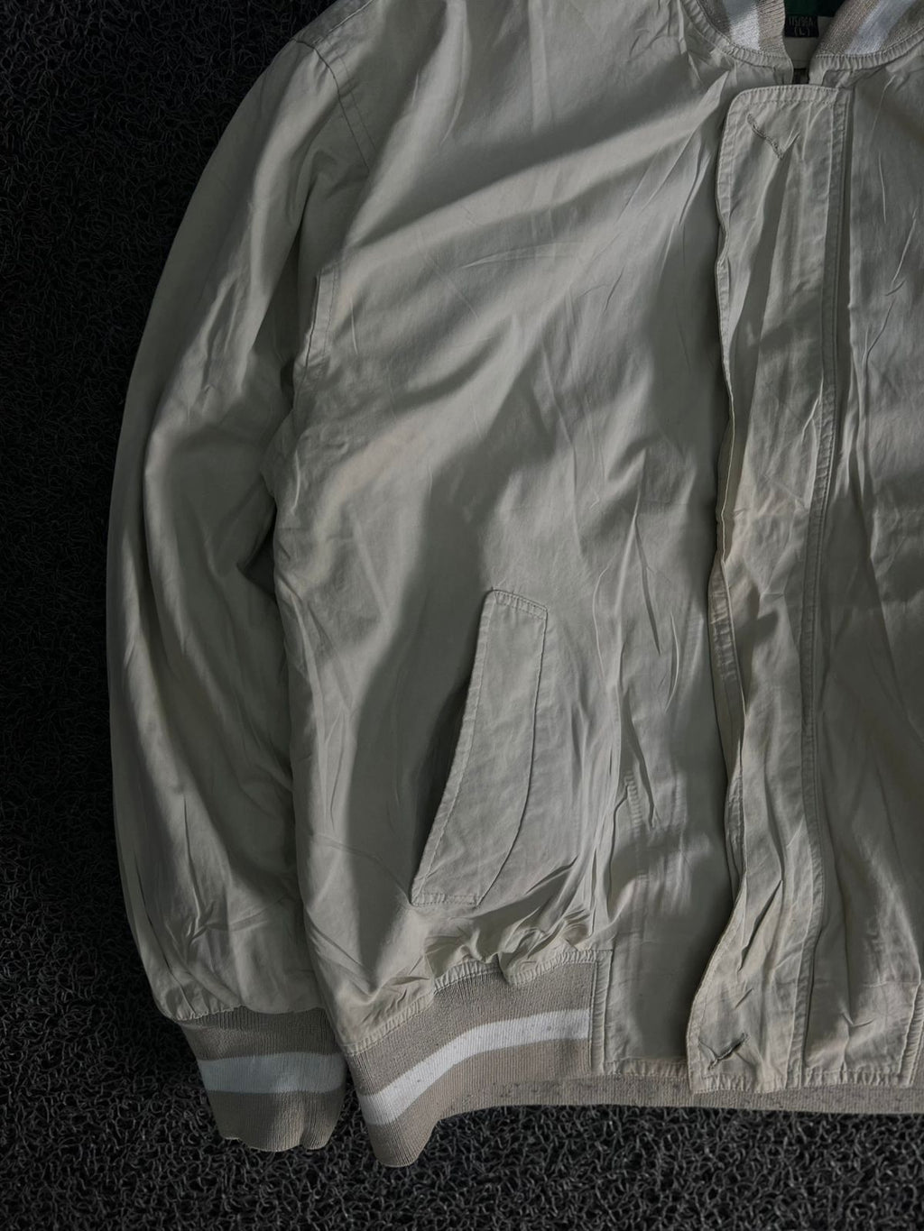 Men's Lightweight Bomber Jacket with Ribbed Collar & Cuffs