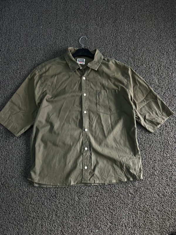 Thrifted Denizen by Levi's Olive Green Porsche Graphic Short Sleeve Shirt