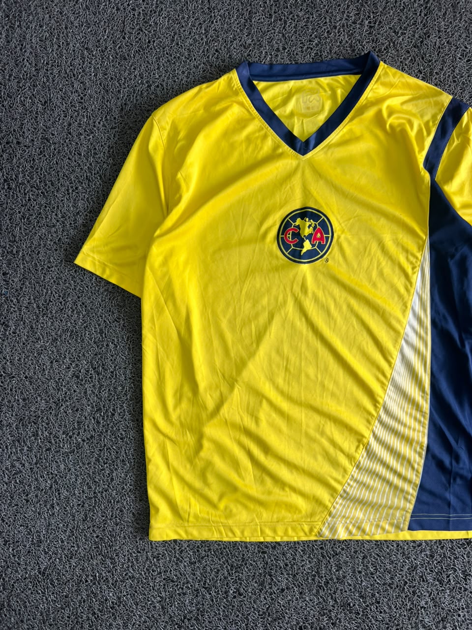 Yellow & Navy Blue Graphic Sports T-Shirt