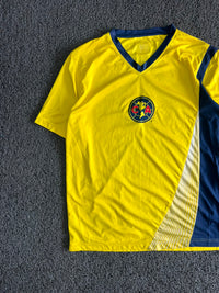 Yellow & Navy Blue Graphic Sports T-Shirt