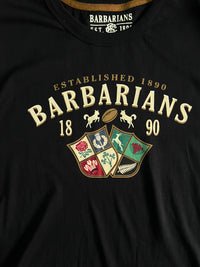Barbarians 1890 Black Graphic Tee with Number 15 Back Print