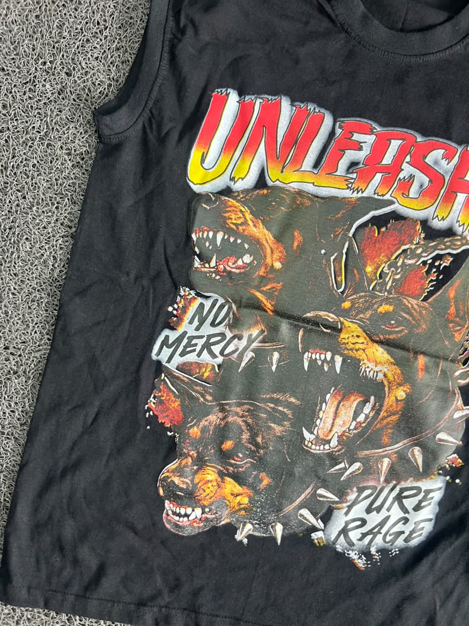 Unleashed "No Mercy Pure Rage" Graphic Sleeveless T-Shirt