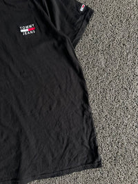 Tommy Jeans Black Logo Crew Neck T-Shirt | Men's Casual Cotton Tee