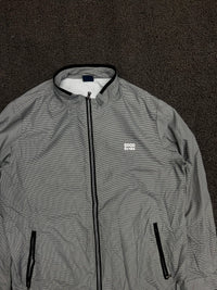 Vintage Checkered Full-Zip Harrington Jacket