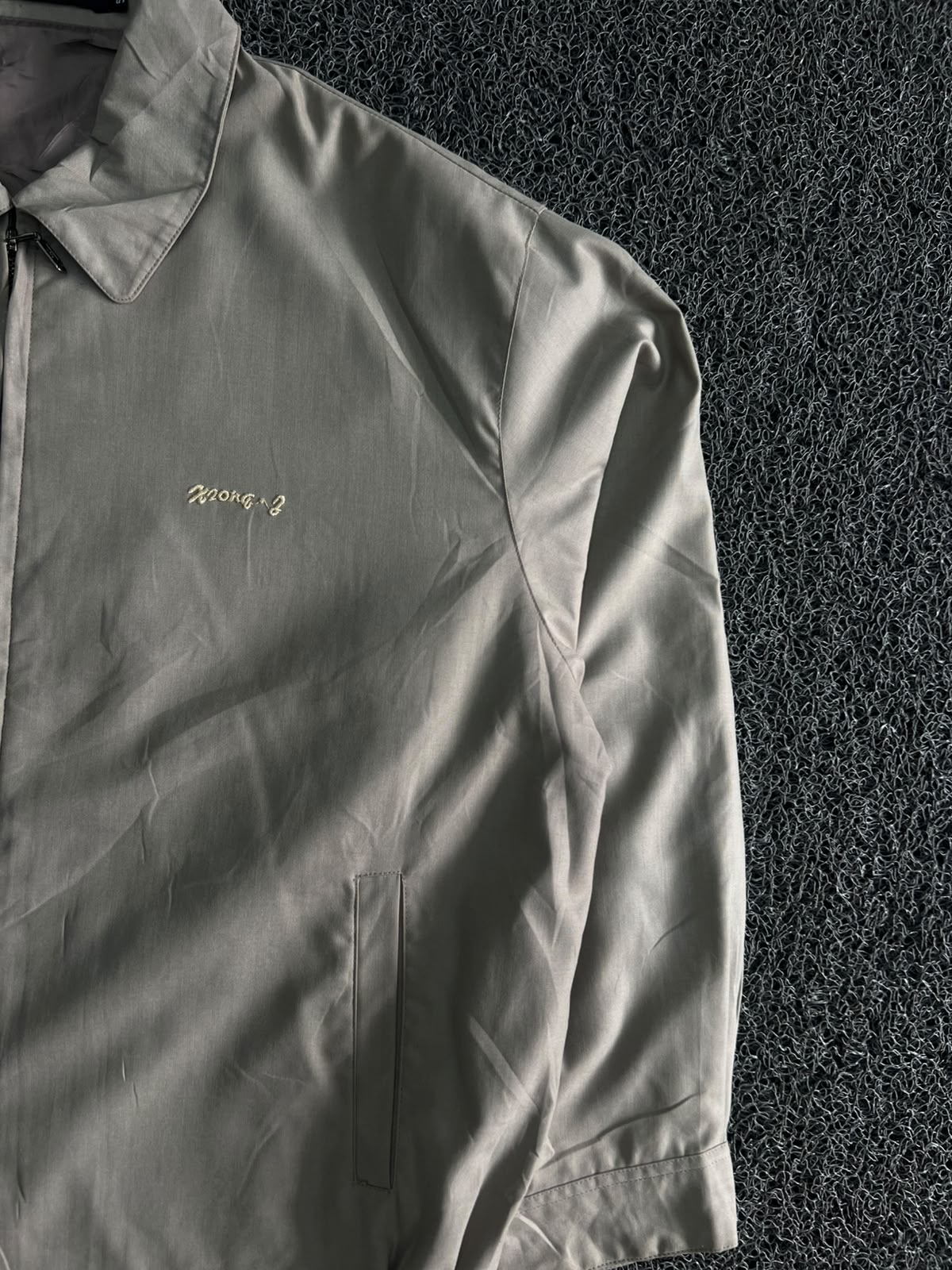 Xiong-Z Light Grey Zip-Up Casual Jacket