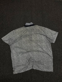Vintage Textured Pattern Polo T-Shirt