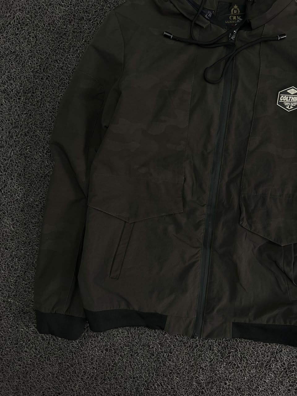 Hooded Utility Windbreaker Jacket – Full Zip Lightweight Outdoor Coat