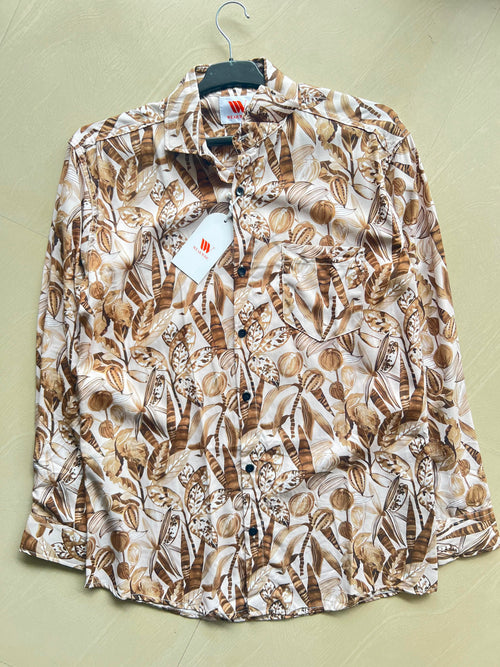 Premium Floral Print Button-Up Shirt