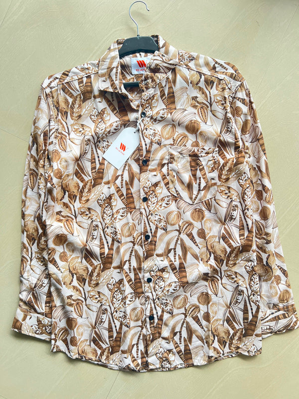 Premium Floral Print Button-Up Shirt
