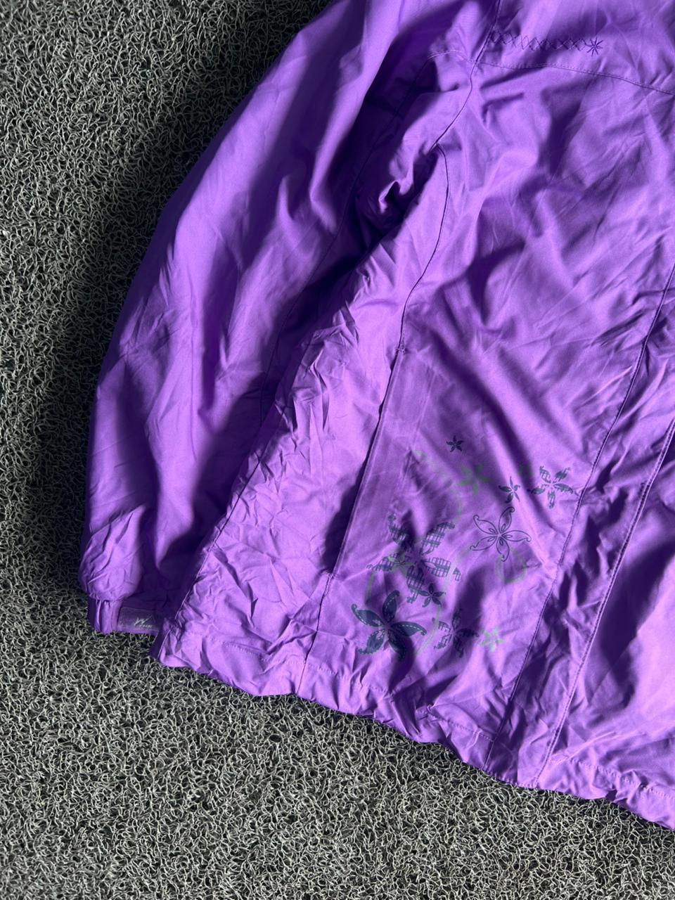 Purple Floral Lightweight Windbreaker Jacket