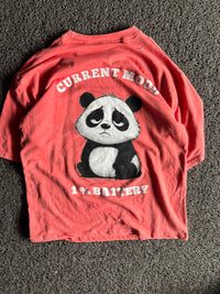Current Mood 1% Battery Panda Graphic Oversized T-Shirt