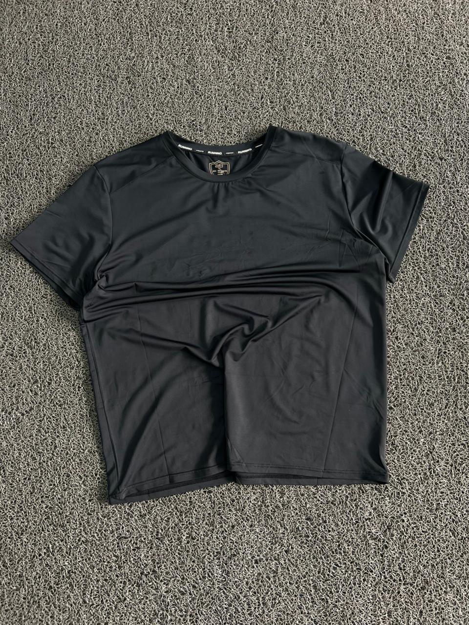 Vintage Black Performance Crew Neck T-Shirt