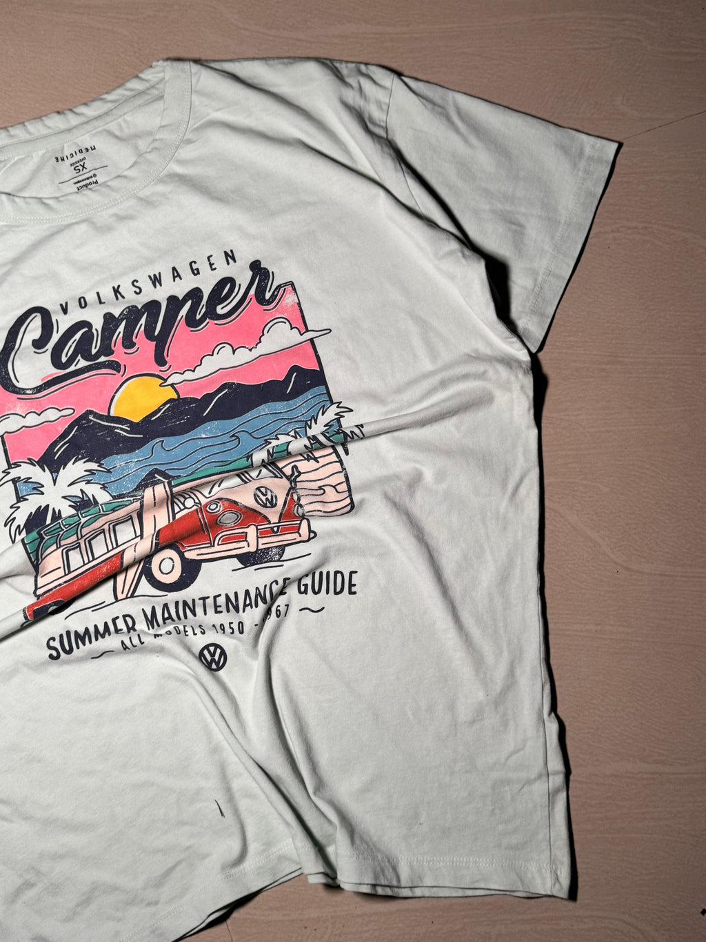 Volkswagen Camper Graphic T-Shirt Retro Summer Beach Van Tee