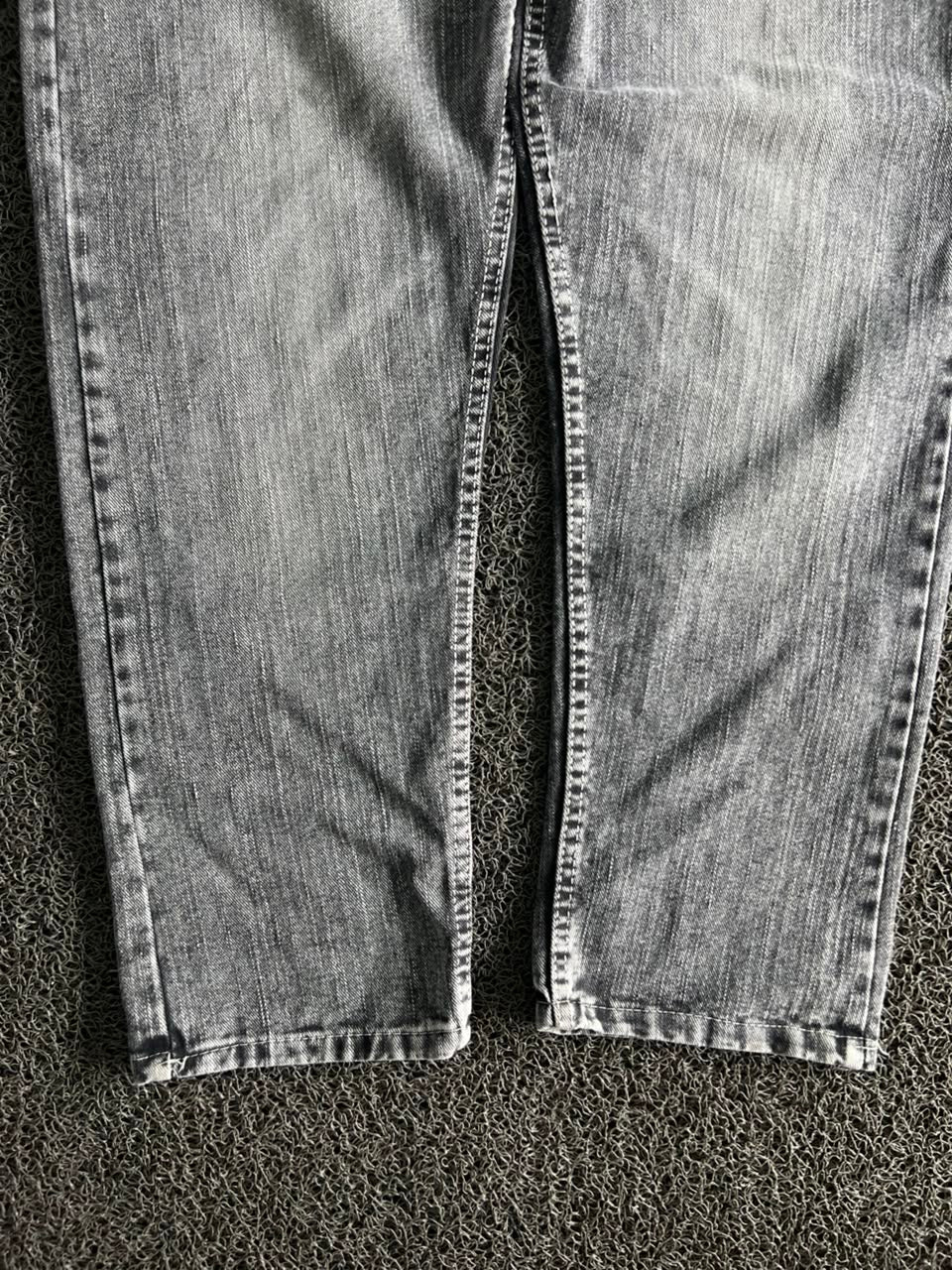 H&M Heavy Denim Washed Grey Straight Fit Jeans