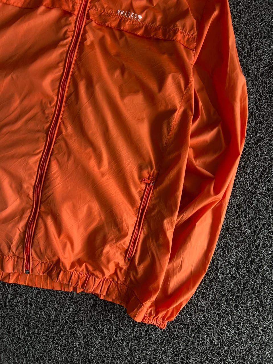Vintage UBIZECO Orange Lightweight Windbreaker Jacket | Full-Zip Outdoor Jacket