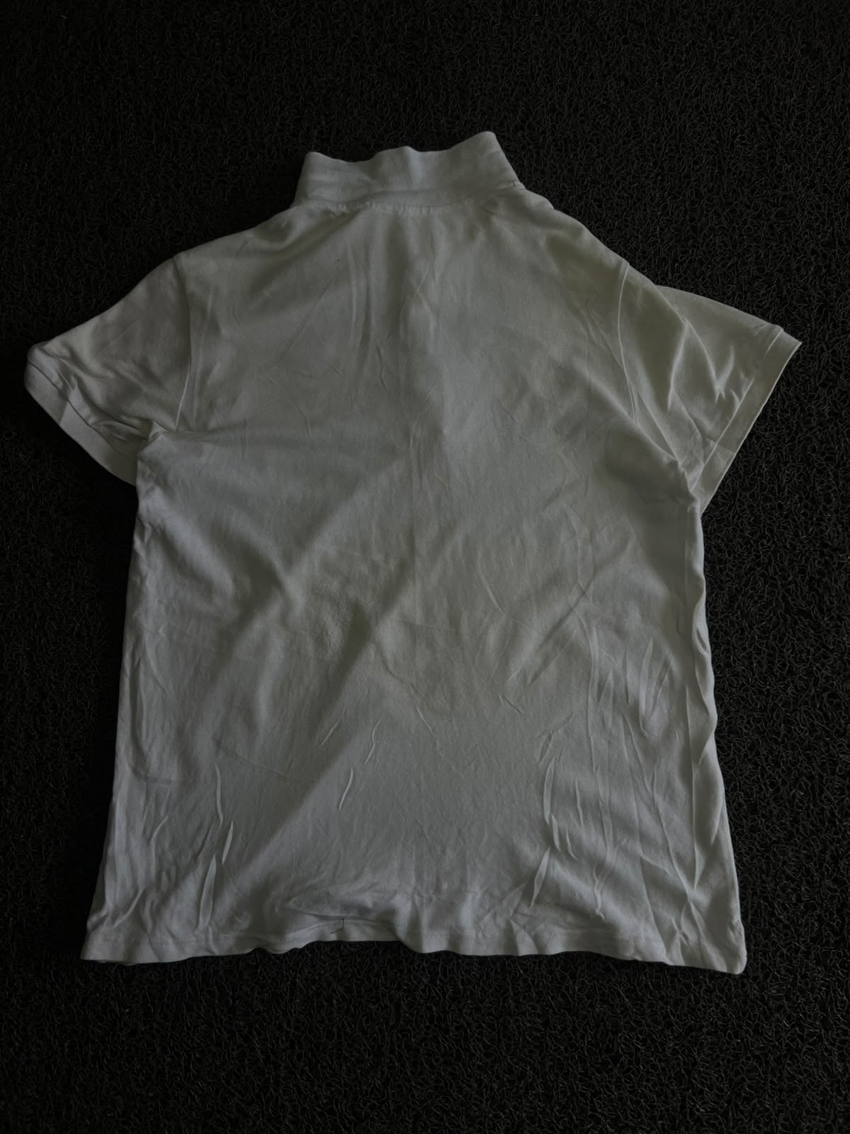 White Embroidered Logo Polo T-Shirt