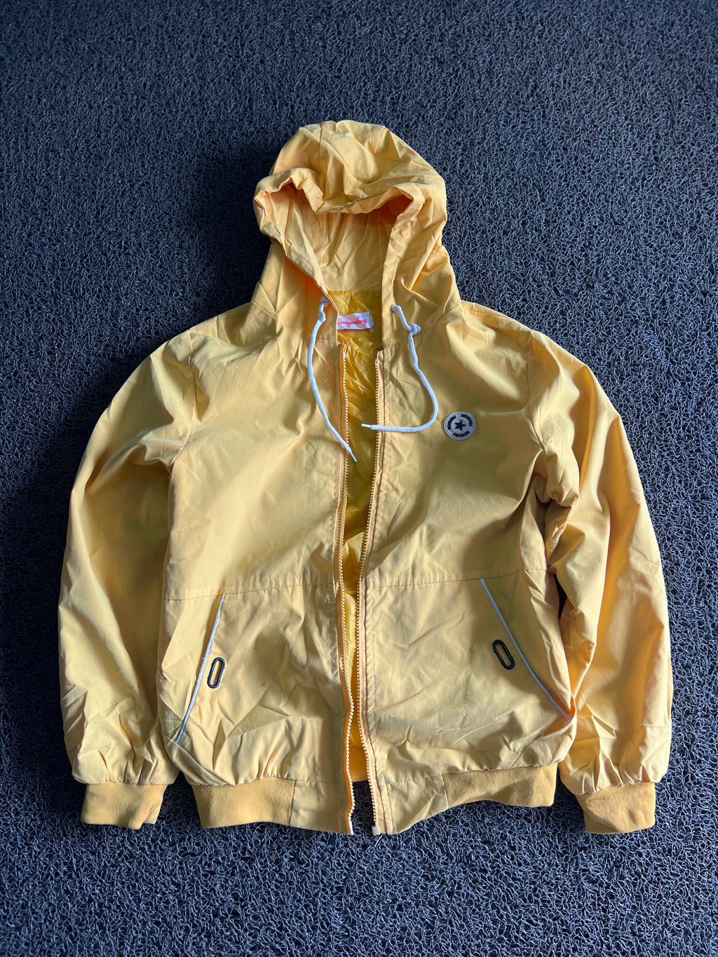Unisex Pastel Yellow Windbreaker Jacket | ⚠️ No Zip