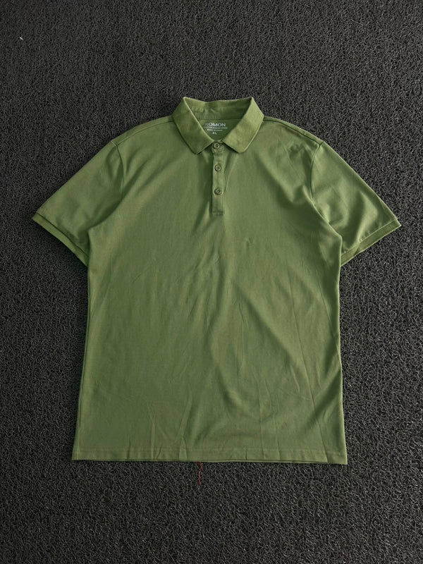 Romon Olive Green Classic Polo T-Shirt