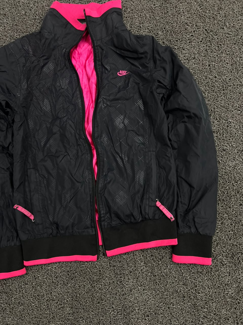 Nike Black & Pink Full Zip Track Jacket |⚠️ No Zip |Good Condition