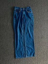 Vintage Dark Wash Wide Leg Thrift Jeans
