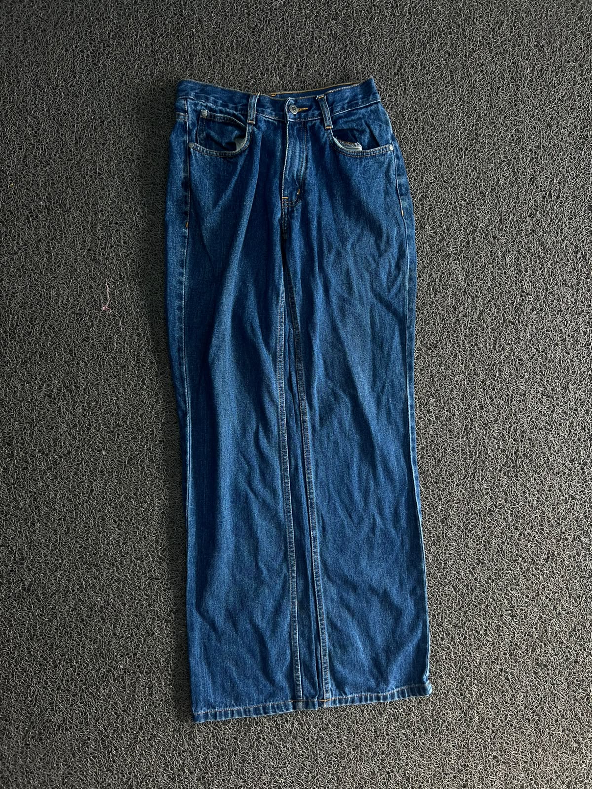 Vintage Dark Wash Wide Leg Thrift Jeans