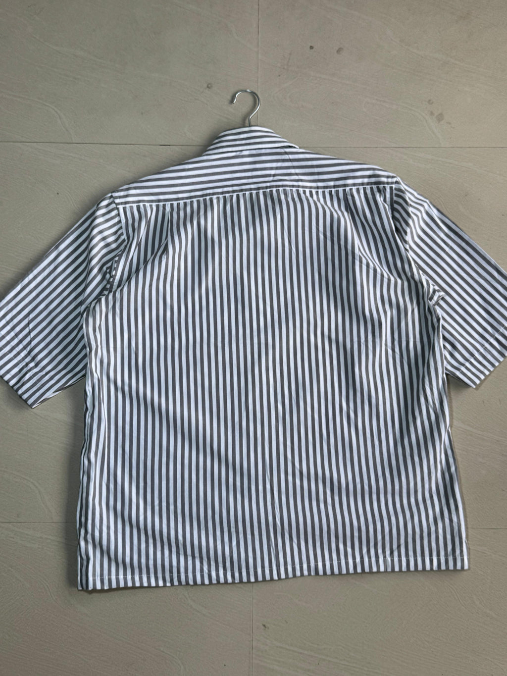 Oversized Boxy Vertical Stripe Graphic Print Shirt