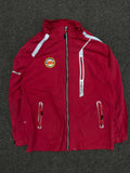 Red Outdoor Performance Full-Zip Jacket with Reflective Details