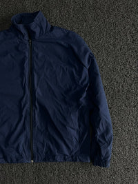 Lightweight Full-Zip Windbreaker Jacket – High Collar Retro Outerwear