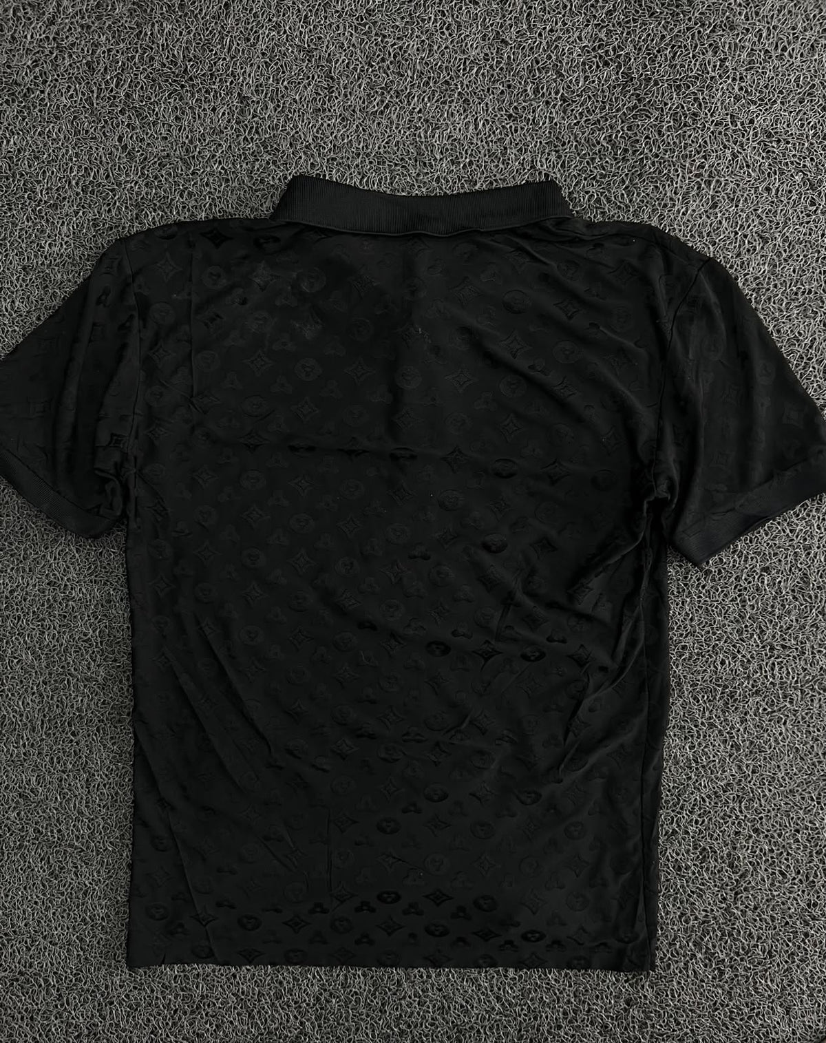 Tonal Pattern Polo T-Shirt – Short Sleeve