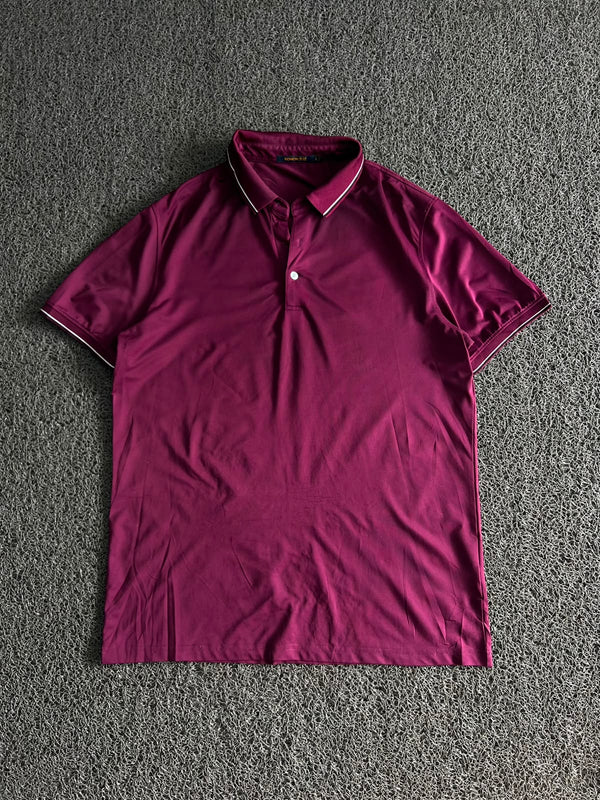 Contrast Trim Polo T-Shirt ⚠️ Two buttons damage