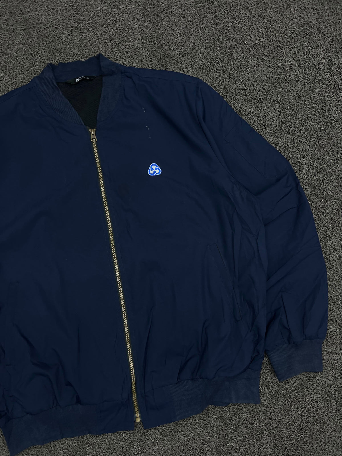 Navy Blue Classic Bomber Jacket