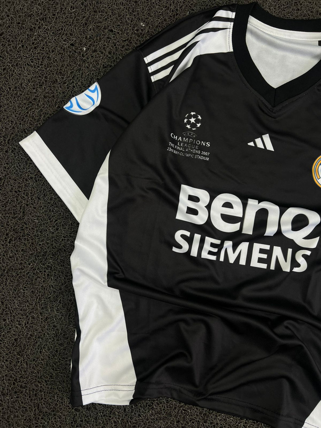 Carlos #3 Black Champions Edition Five Sleeve Football Jersey