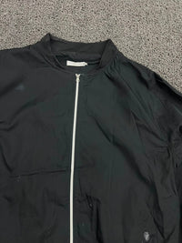 Men’s Black Lightweight Bomber Jacket with Front Zip Closure ⚠️ Small Stains