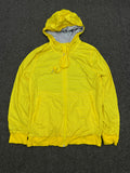 Yellow Striped Hooded Windbreaker Jacket – Full Zip Lightweight Casual Jacket