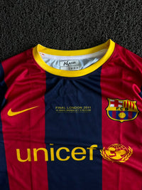 FC Barcelona 2010–11 UEFA Champions League Final Home Jersey – Lionel Messi #10 – Five Sleeve