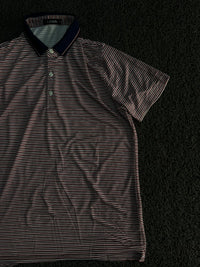 Men’s Lisha Striped Polo T-Shirt with Contrast Collar