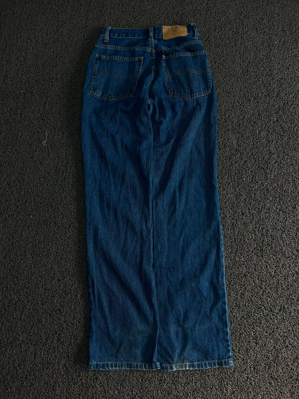 Vintage Dark Wash Wide Leg Thrift Jeans