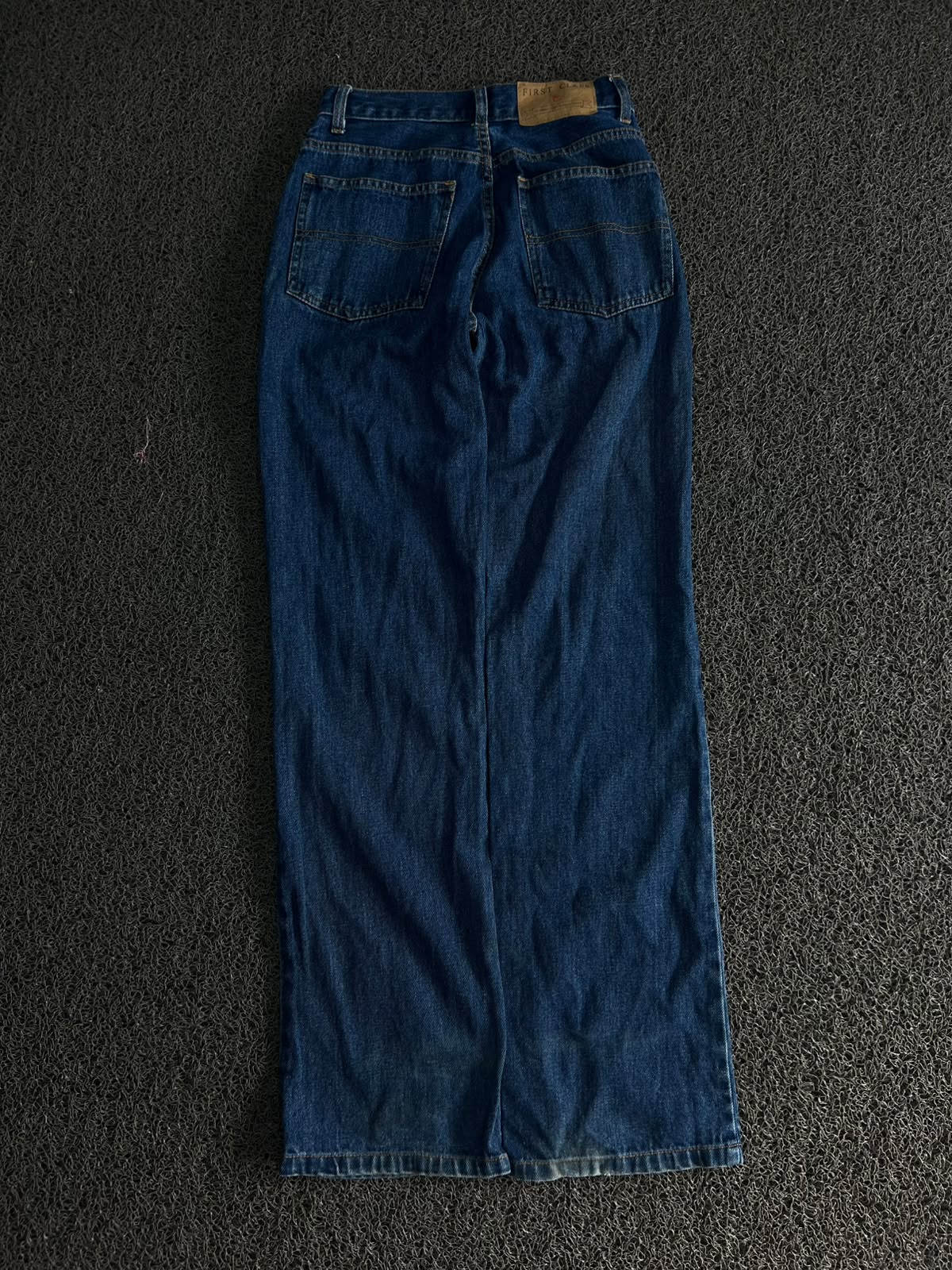 Vintage Dark Wash Wide Leg Thrift Jeans
