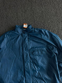 Vintage Teal Blue Lightweight Windbreaker Jacket