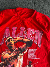 Allen Iverson Basketball Graphic Red T-Shirt
