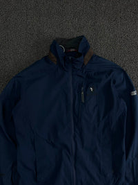 Navy Blue Outdoor Full-Zip Windbreaker Jacket